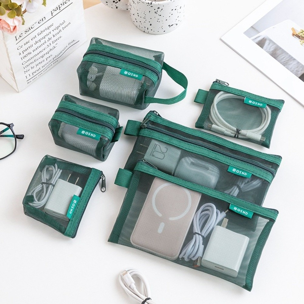 Cosmetic Bags - حقيبة تخزين شفافة من النايلون المتين،