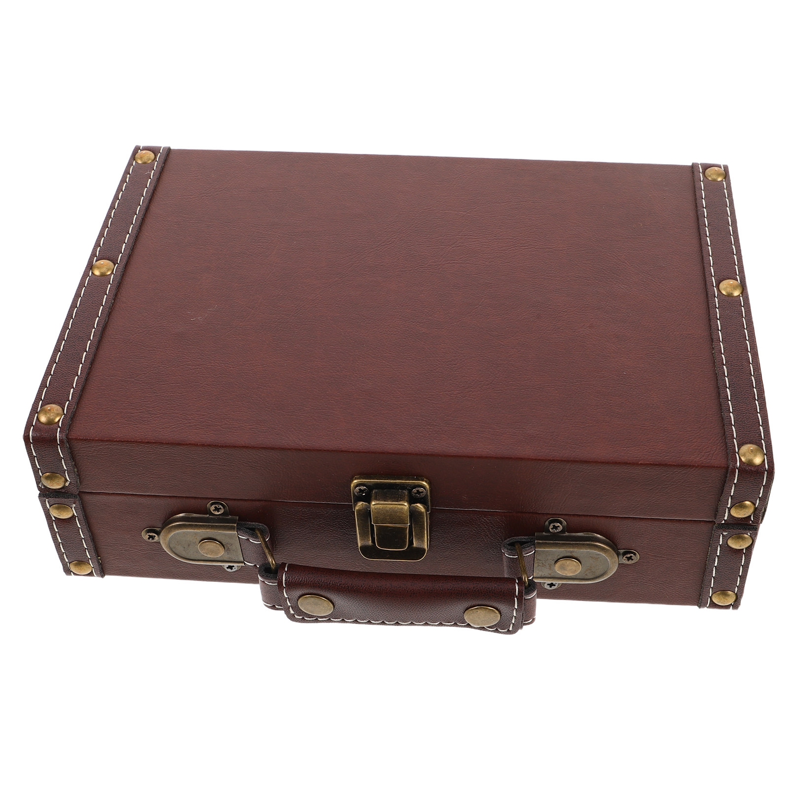 Retro Vintage Trunk Suitcase - صندوق تخزين خشبي عتيق بتصميم حقيبة