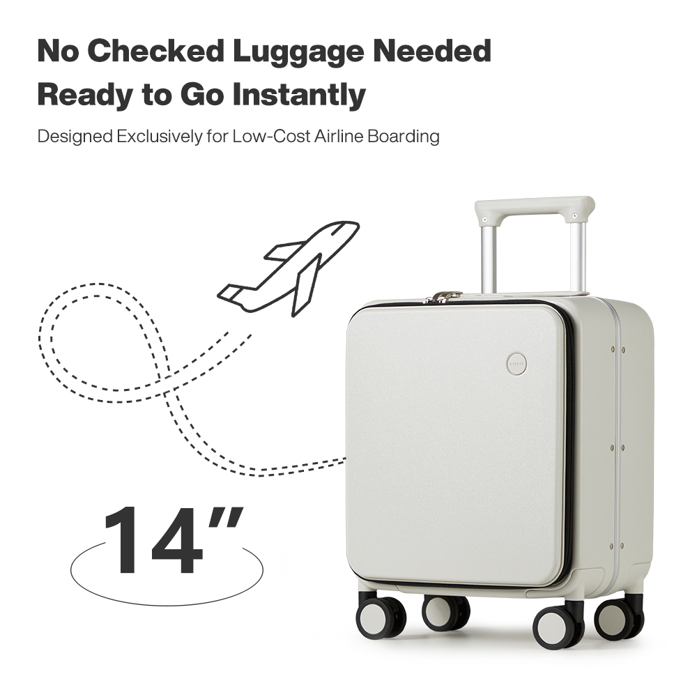 حقيبة سفر Mixi مقاس 14 بوصة، ذ - مراجعة Aluminum Frame Carry On Luggage وسعره