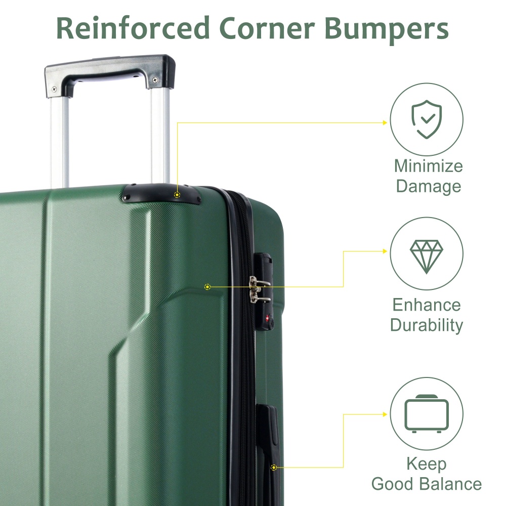 طقم حقائب سفر صلبة قابلة للتوس - مراجعة Expandable Hard Shell Luggage Set وسعره