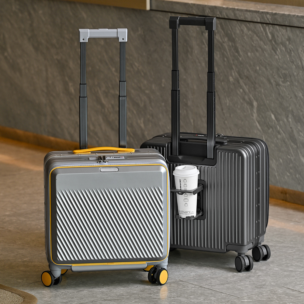 حقيبة سفر بفتحة أمامية 18 بوصة - مراجعة Aluminum Frame Carry On Luggage وسعره