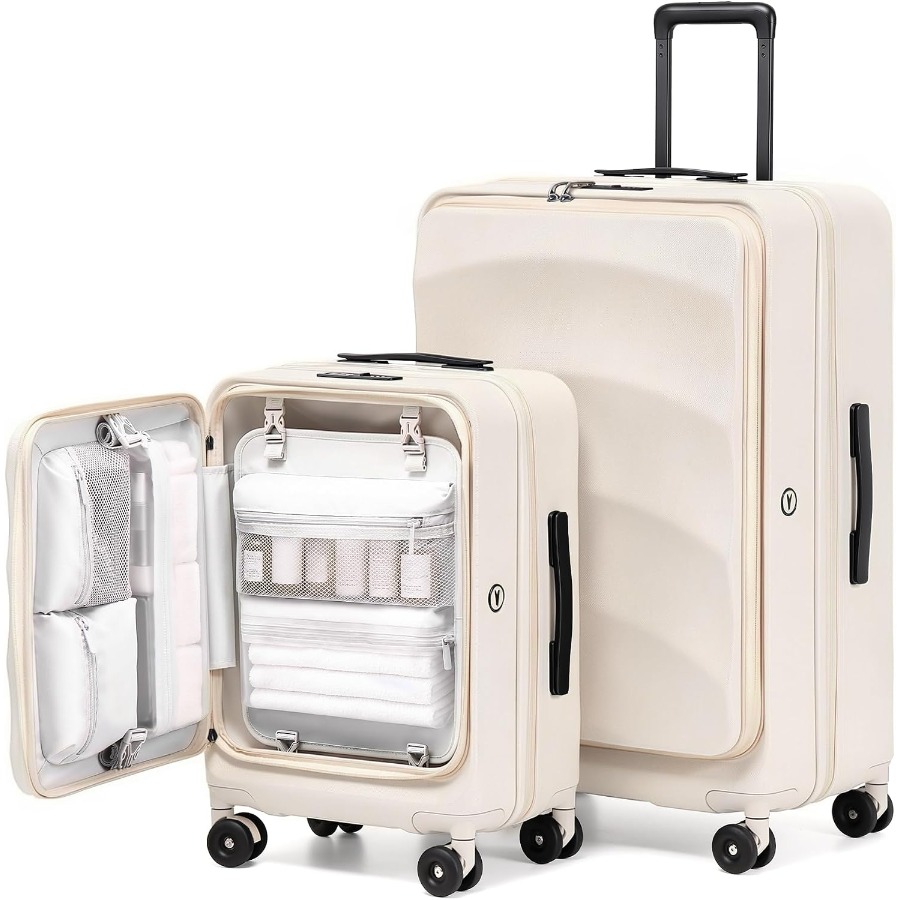 مجموعة حقائب سفر قابلة للتوسيع - مراجعة Expandable Hard Shell Luggage Set وسعره