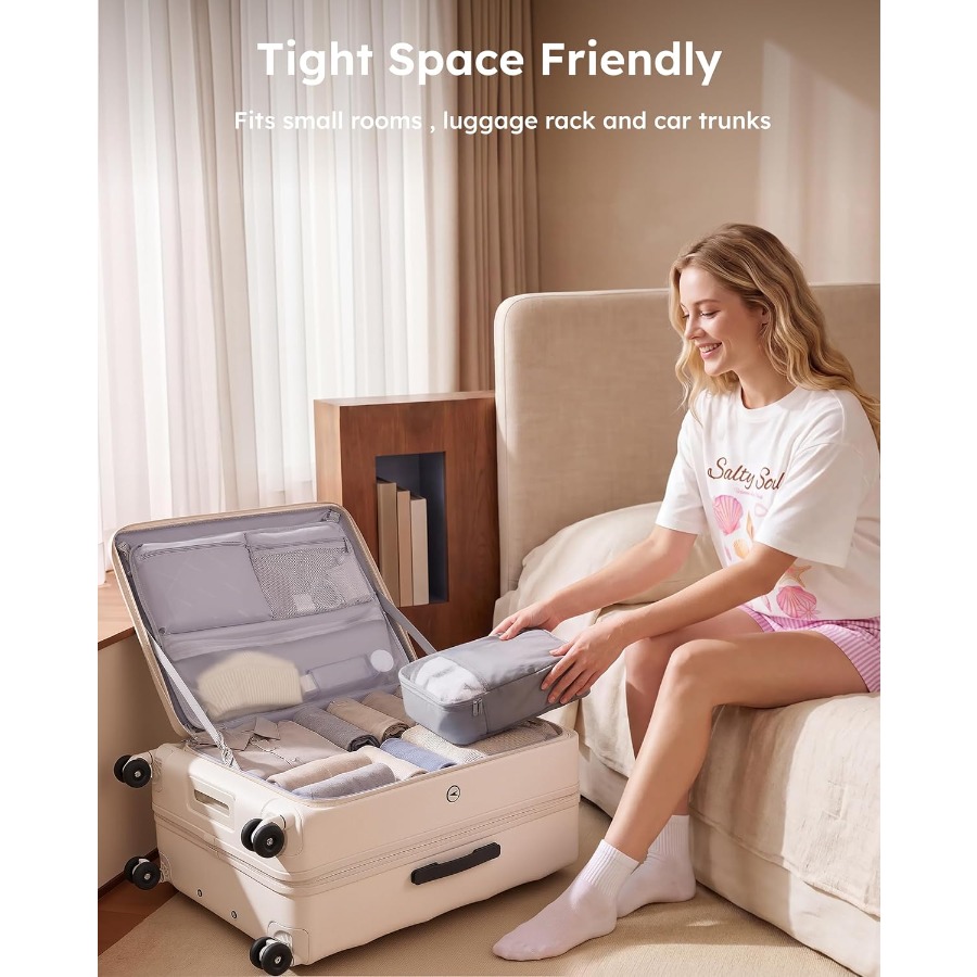 مجموعة حقائب سفر قابلة للتوسيع - مراجعة Expandable Hard Shell Luggage Set وسعره